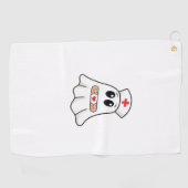 BOO BOO CREW Ghost Nurse Funny Halloween Essential Golfhandtuch (Horizontal)