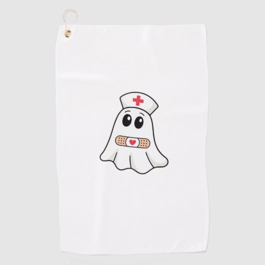 BOO BOO CREW Ghost Nurse Funny Halloween Essential Golfhandtuch (Vorderseite)