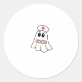 BOO BOO CREW Ghost Nurse Funny Halloween Essential Runder Aufkleber (Vorderseite)