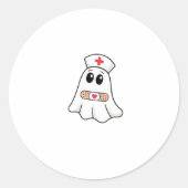 BOO BOO CREW Ghost Nurse Funny Halloween Essential Runder Aufkleber (Vorderseite)