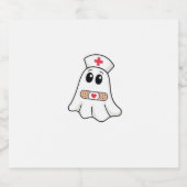 BOO BOO CREW Ghost Nurse Funny Halloween Essential Schaumweinetikett (Einzelnes Label)