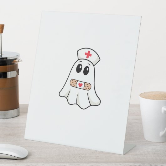 BOO BOO CREW Ghost Nurse Funny Halloween Essential Sockelschild (In Situ)