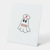 BOO BOO CREW Ghost Nurse Funny Halloween Essential Sockelschild (Vorderseite)