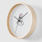 BOO BOO CREW Ghost Nurse Funny Halloween Essential Uhr (Winkel)