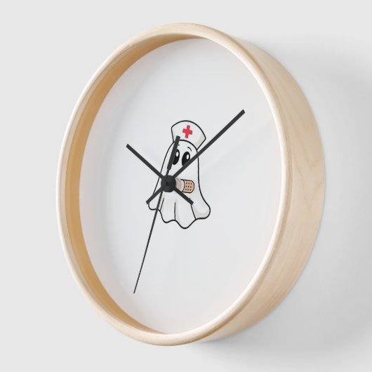 BOO BOO CREW Ghost Nurse Funny Halloween Essential Uhr (Winkel)