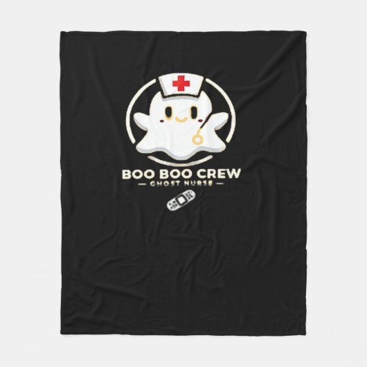 Boo Boo Crew Ghost Nurse - Niedlich und Spooky Hal Fleecedecke (Vorderseite)