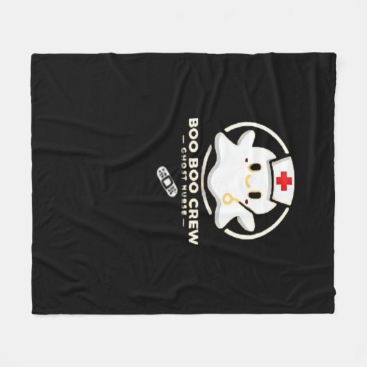 Boo Boo Crew Ghost Nurse - Niedlich und Spooky Hal Fleecedecke (Vorderseite (Horizontal))