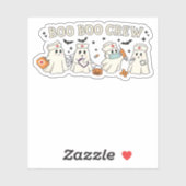 Boo Boo Crew Ghost Nurse Oversifizierter T - Shirt Aufkleber (Blatt)