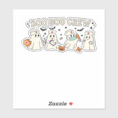 Boo Boo Crew Ghost Nurse Oversifizierter T - Shirt Aufkleber (Blatt)