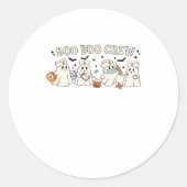 Boo Boo Crew Ghost Nurse Oversifizierter T - Shirt Runder Aufkleber (Vorderseite)