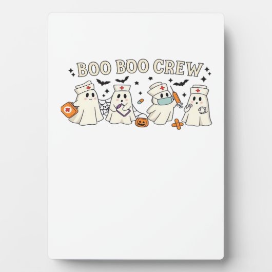 Boo Boo Crew Ghost Nurse Oversized T-Shirt Fotoplatte (Vorderseite)