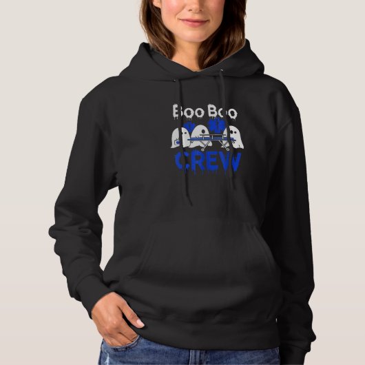 Boo Boo Crew Ghost Paramedic EMT EMS Nurse Hallowe Hoodie (Vorderseite)