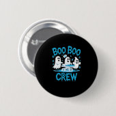 Boo Boo Crew Ghost Paramedic Nurse Halloween Essen Button (Vorne & Hinten)