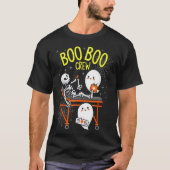 Boo Boo Crew Ghost Skeleton Funny Nurse Halloween T-Shirt (Vorderseite)