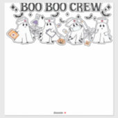 boo Boo Crew Halloween Classic T-Shirt Aufkleber (Blatt)