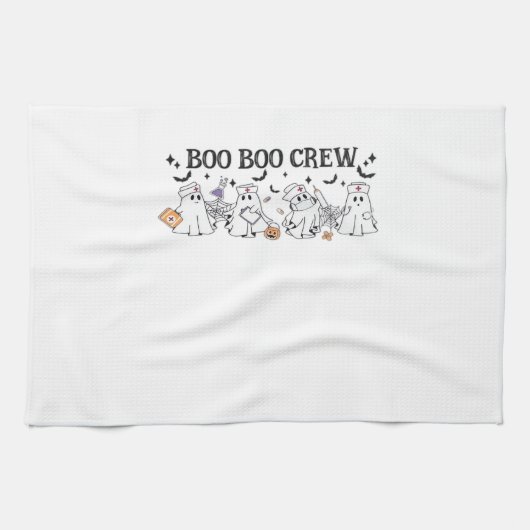 boo Boo Crew Halloween Classic T-Shirt Geschirrtuch (Horizontal)