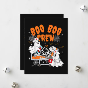Boo Boo Crew Halloween-Geist Krankenschwester Feiertagskarte
