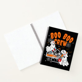 Boo Boo Crew Halloween-Geist Krankenschwester Notizblock