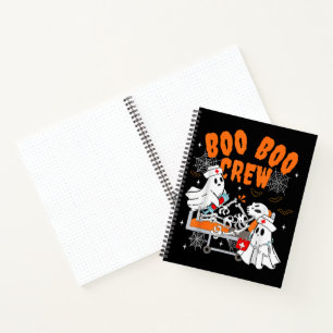 Boo Boo Crew Halloween-Geist Krankenschwester Notizblock