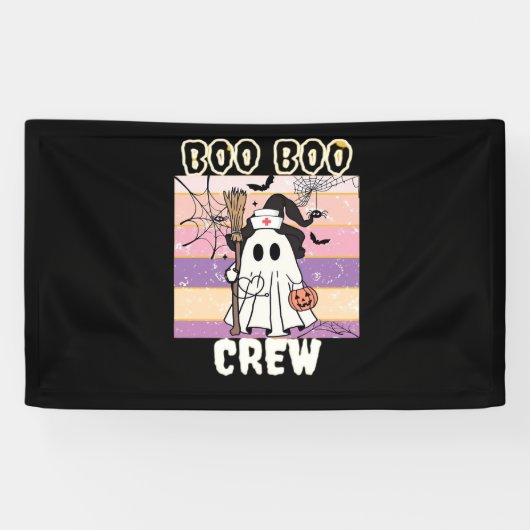 Boo Boo Crew Halloween Ghost Nurse Essential T-Shi Banner (Horizontal)