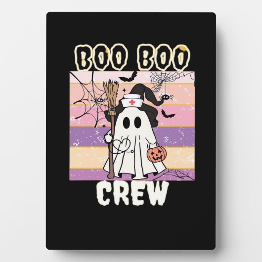 Boo Boo Crew Halloween Ghost Nurse Essential T-Shi Fotoplatte (Vorderseite)