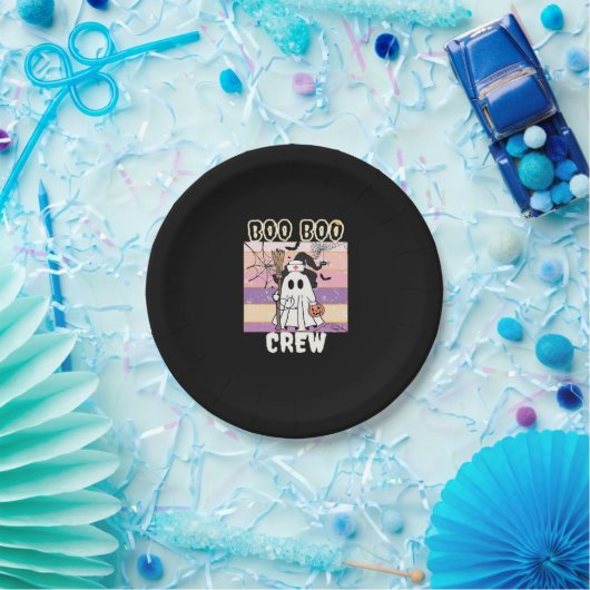 Boo Boo Crew Halloween Ghost Nurse Essential T-Shi Pappteller (Party)