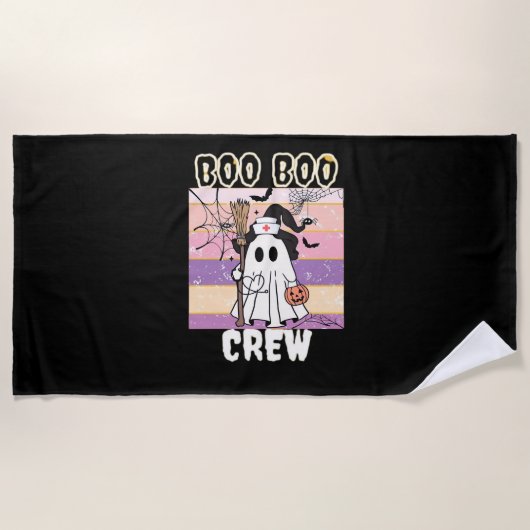 Boo Boo Crew Halloween Ghost Nurse Essential T-Shi Strandtuch (Vorderseite)