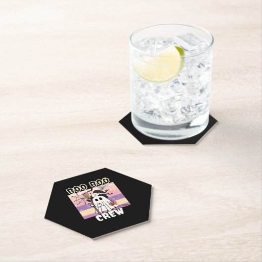 Boo Boo Crew Halloween Ghost Nurse Essential T-Shi Untersetzer (Vor Ort)