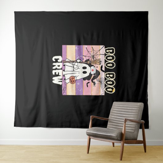 Boo Boo Crew Halloween Ghost Nurse Essential T-Shi Wandteppich (Beispiel (Horizontal))