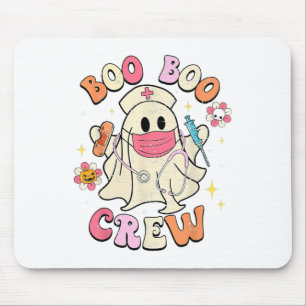 Boo Boo Crew Halloween Ghost Nurse Mousepad