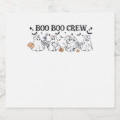 Boo Boo Crew Halloween Klassischer T - Shirt Schaumweinetikett (Einzelnes Label)