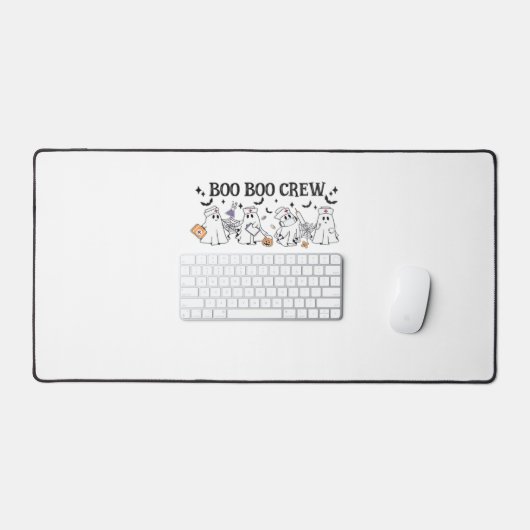 Boo Boo Crew Halloween Klassischer T - Shirt Schreibtischunterlage (Tastatur & Maus)