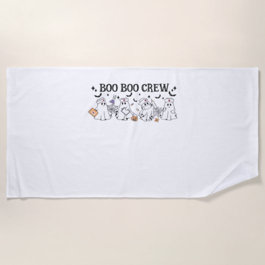 Boo Boo Crew Halloween Klassischer T - Shirt Strandtuch (Vorderseite)