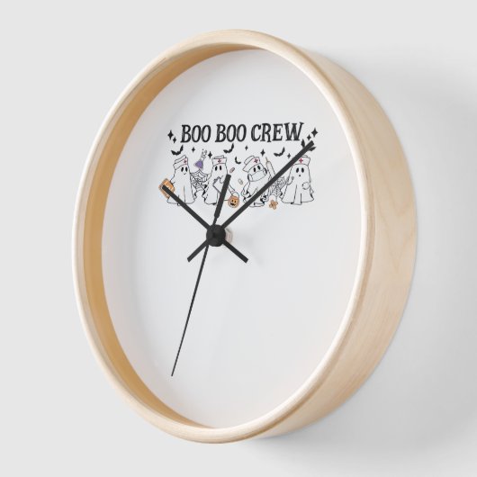 Boo Boo Crew Halloween Klassischer T - Shirt Uhr (Winkel)