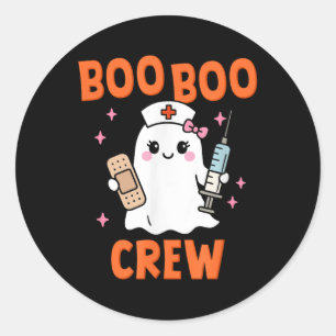 Boo Boo Crew Halloween Krankenpfleger Team Geist  Runder Aufkleber