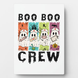 Boo Boo Crew Halloween Krankenschwester Fotoplatte