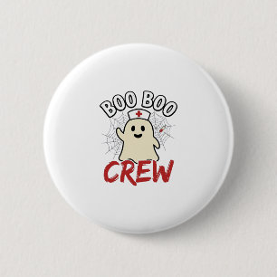 Boo Boo Crew Halloween Krankenschwester Geist Vint Button