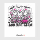 Boo Boo Crew Halloween Nurse Classic T - Shirt Aufkleber (Blatt)