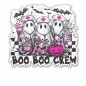 Boo Boo Crew Halloween Nurse Classic T - Shirt Aufkleber (Vorderseite)