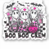 Boo Boo Crew Halloween Nurse Classic T - Shirt Aufkleber (Vorderseite)