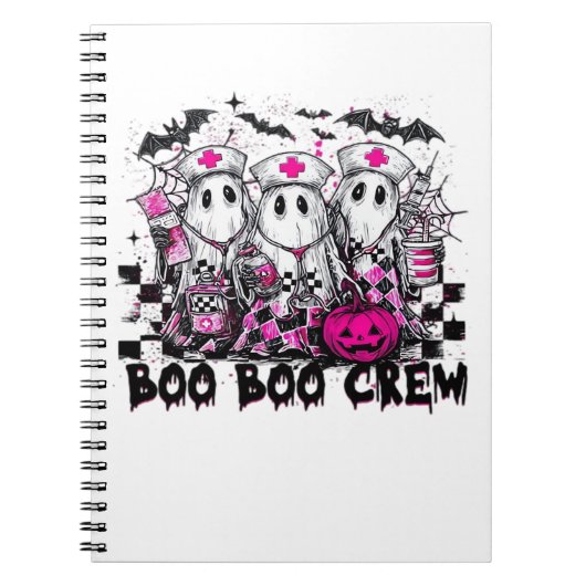Boo Boo Crew Halloween Nurse Classic T-Shirt Notizblock (Vorderseite)