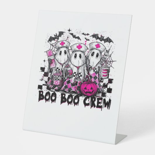 Boo Boo Crew Halloween Nurse Classic T - Shirt Sockelschild (Vorderseite)