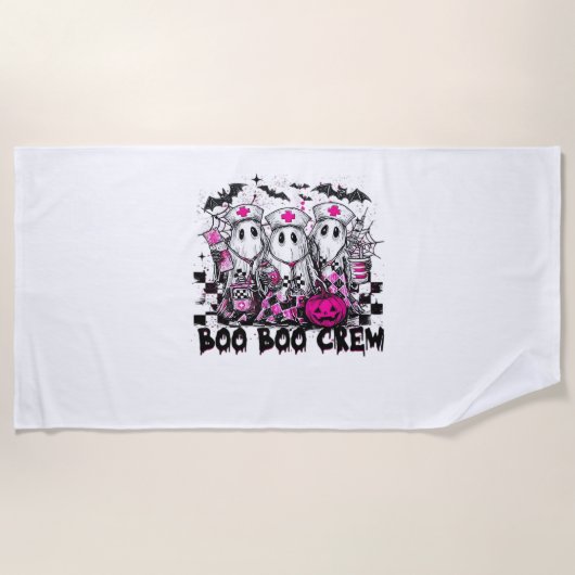 Boo Boo Crew Halloween Nurse Classic T - Shirt Strandtuch (Vorderseite)