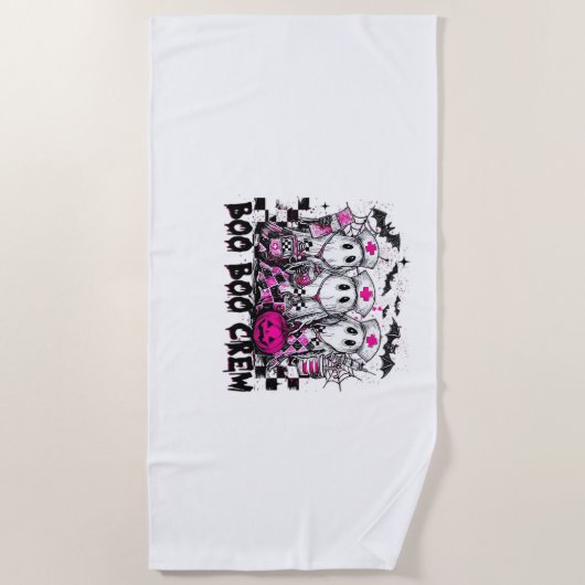 Boo Boo Crew Halloween Nurse Classic T - Shirt Strandtuch (Vorderseite)