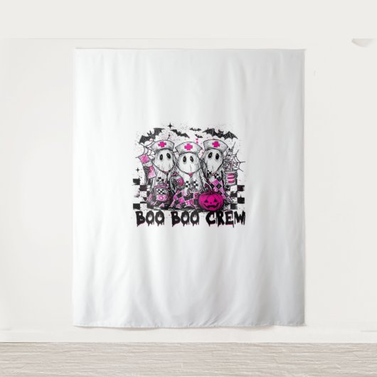 Boo Boo Crew Halloween Nurse Classic T - Shirt Wandteppich (Vorderseite)