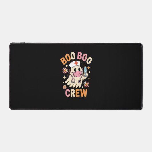 Boo Boo Crew Halloween Nurse Essential T - Shirt Schreibtischunterlage (Vorderseite)