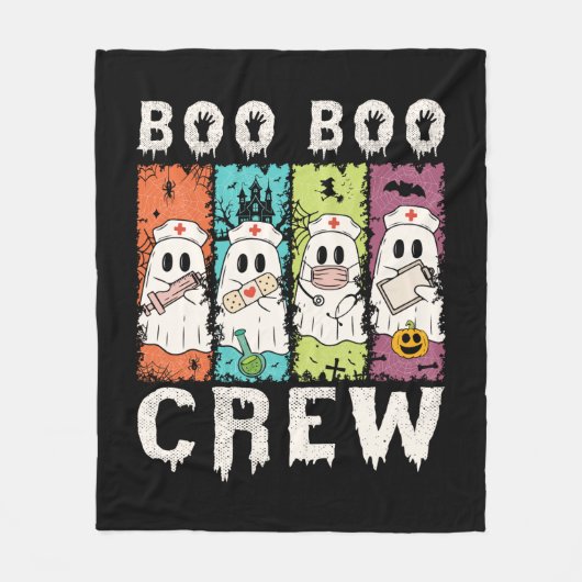 Boo Boo Crew Halloween Nurse Fleecedecke (Vorderseite)