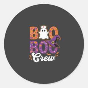 Boo Boo Crew Halloween-Nurse-Geister-Design Runder Aufkleber