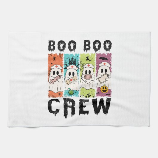Boo Boo Crew Halloween Nurse Geschirrtuch (Horizontal)