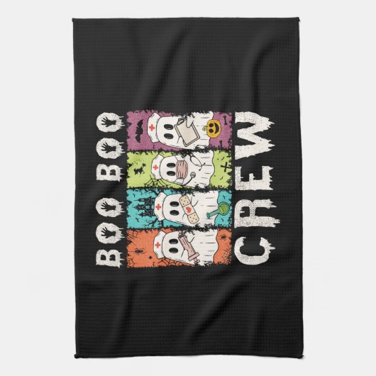 Boo Boo Crew Halloween Nurse Geschirrtuch (Vertikal)